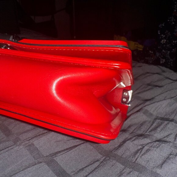 Chanel Boy Bag - Medium - Red  with Black  trim - Picture 6 of 8